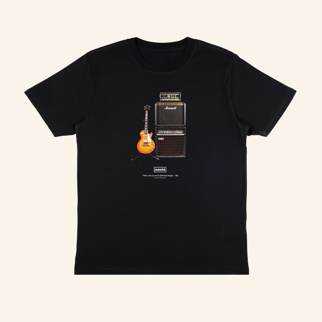 Oasis Merch 2025 DM Guitar T-Shirt Black Gifts For Husband