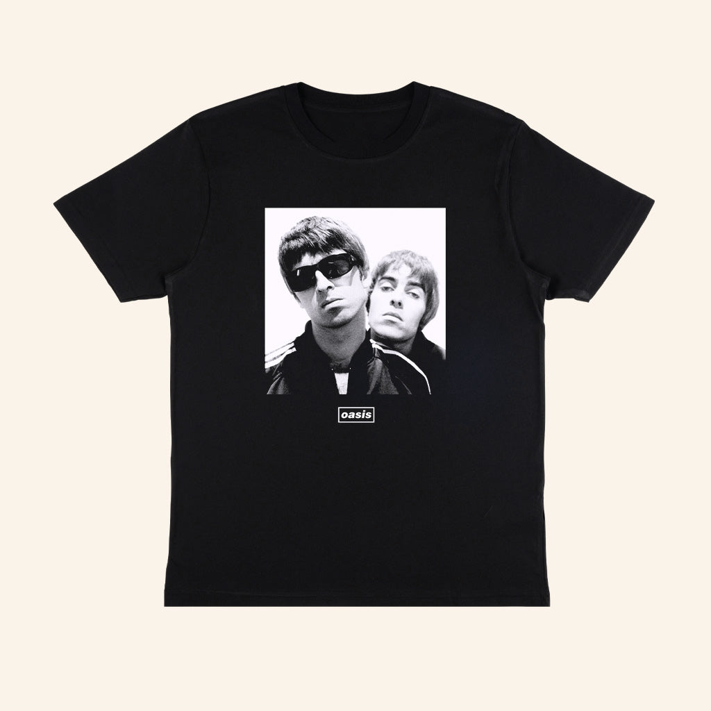 Oasis Merch 2025 Liam And Noel Black T-Shirt Gift Ideas For Fans