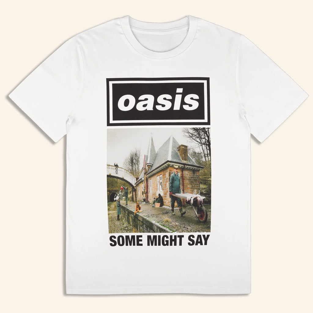 Oasis Merch 2025 Live 25 Some Might Say Cover T-Shirt White Best Gifts For Fans