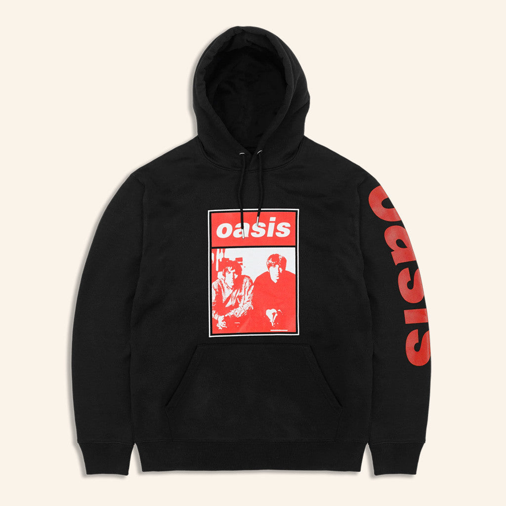Oasis Merch 2025 Live 25 Wonderwall Red Photo Hoodie Black Gift Ideas For Him