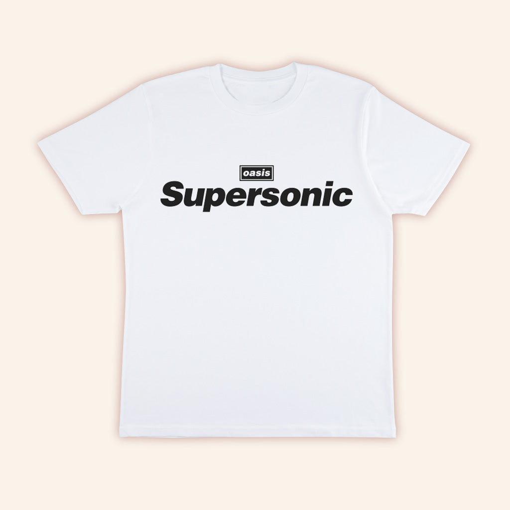 Oasis Merch 2025 Supersonic White T-Shirt Gifts For Girlfriend