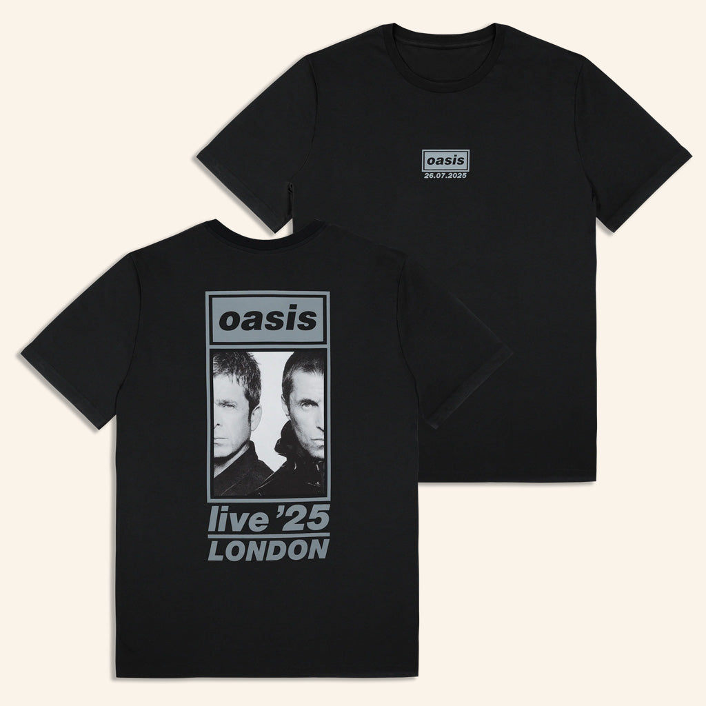 Oasis Merch Live 25 Tour Shirt 26 07 Live 25 London Event T-Shirt Black Best Gifts For Him