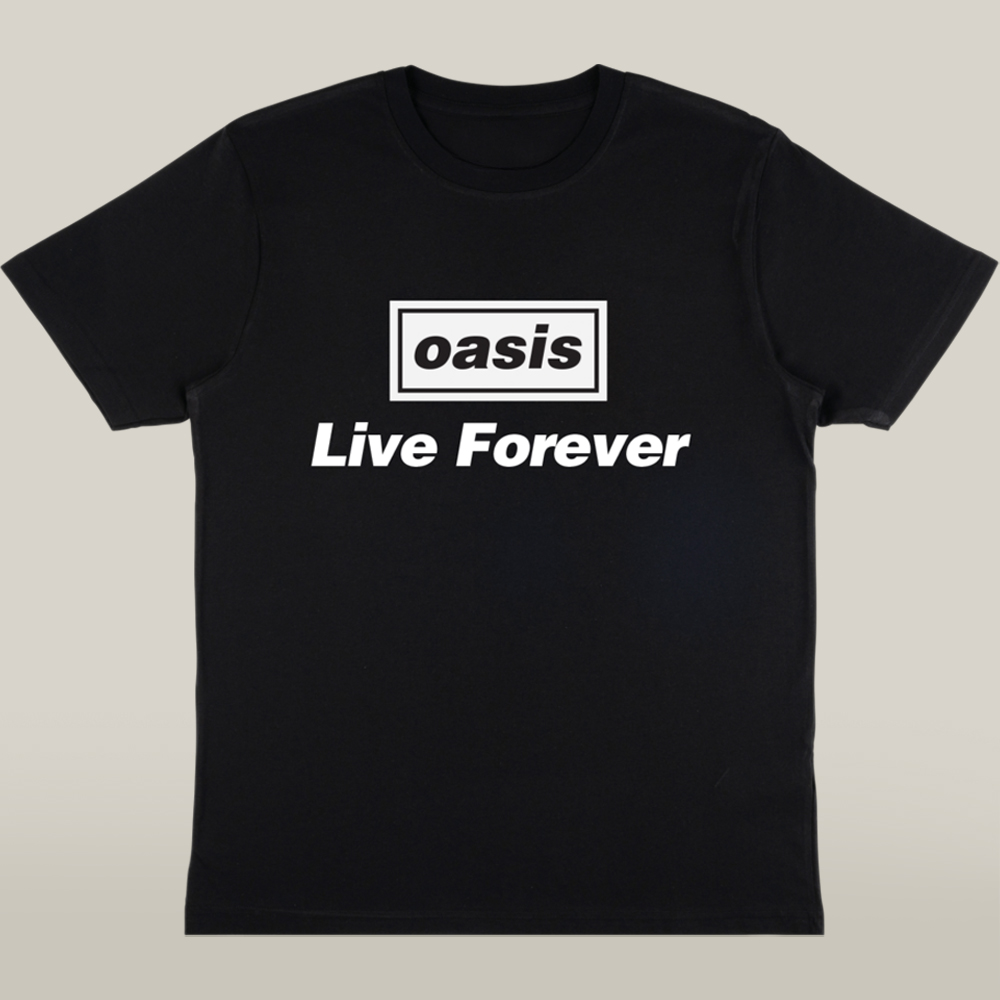 Oasis Merch Live Forever T Shirt Band Shirt For Everyday Wear