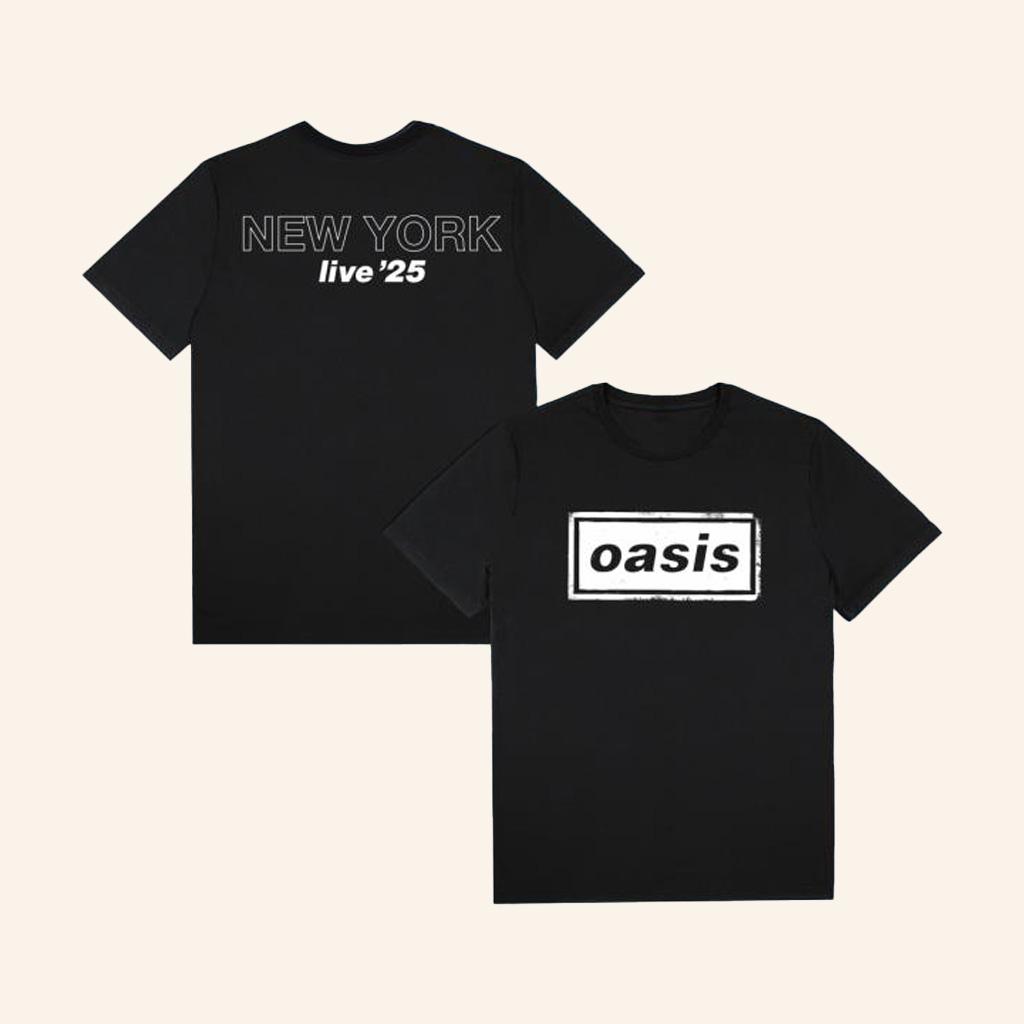 Oasisinet Merch  Live 25 New York City T-Shirt Black Birthday Ideas For Husband