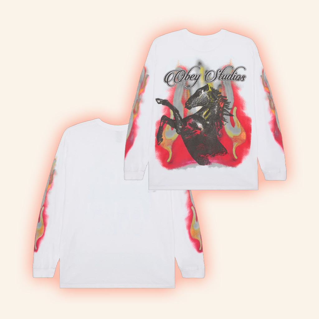 Obey Clothing Merch Obey Studios Horse Vintage Long Sleeve T-Shirt Gifts For Friends