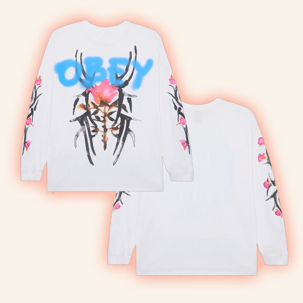 Obey Clothing Merch Rose Tribal Vintage Long Sleeve T-Shirt Gifts For Son