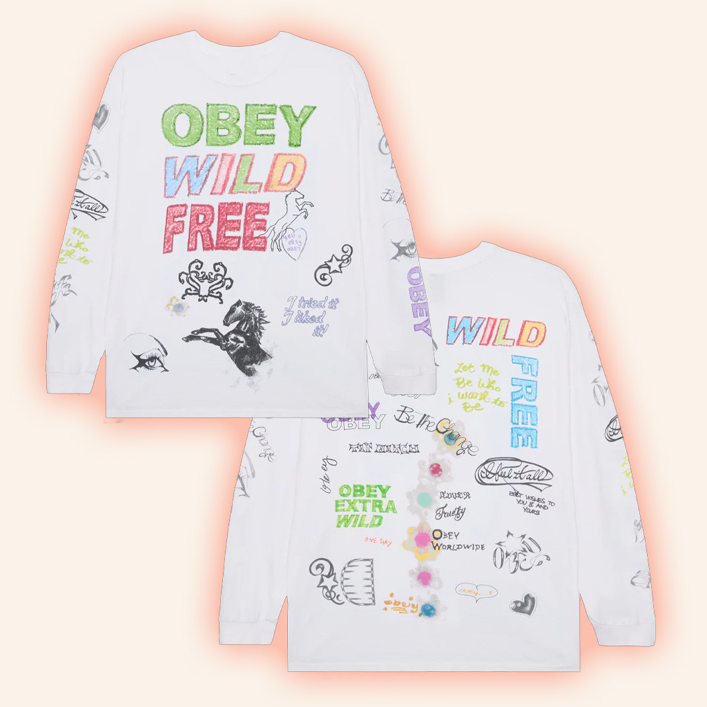 Obey Clothing Merch Wild Free Vintage Long Sleeve T-Shirt Birthday Ideas For Him