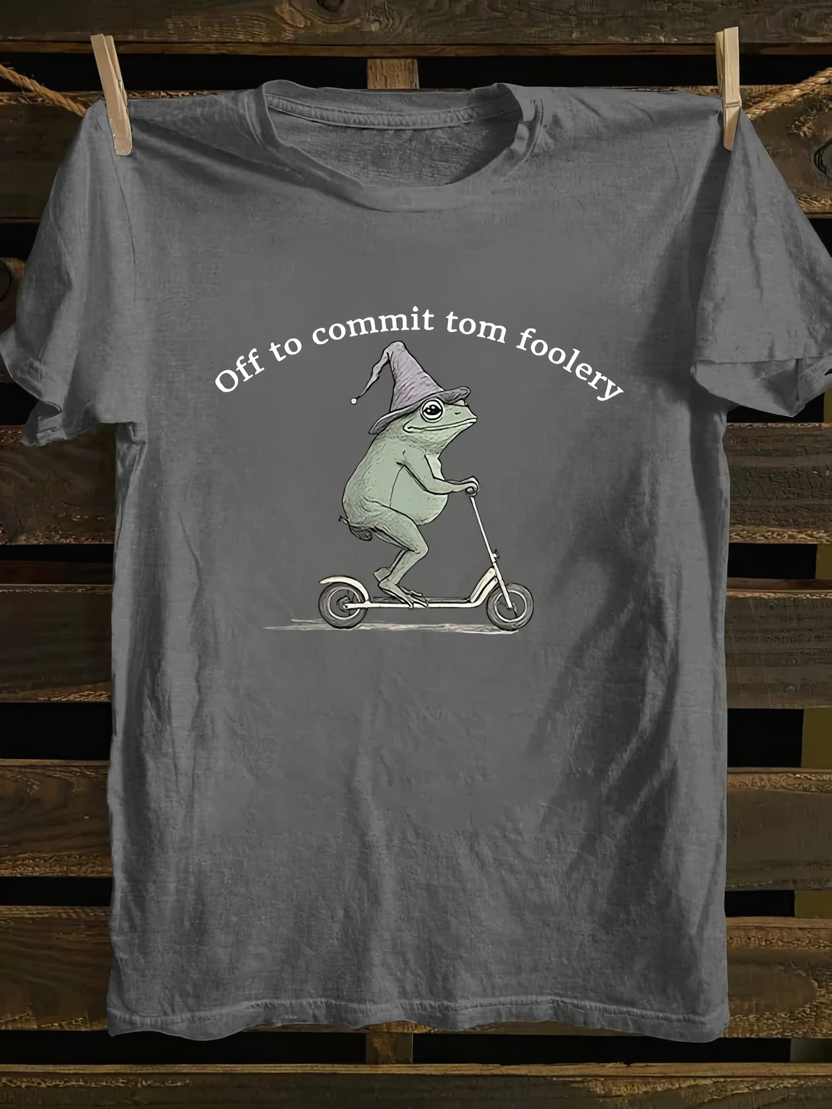 Off To Commit Tom Foolery Frog T-Shirt Funny Graphic Tees Gifts For Dudes