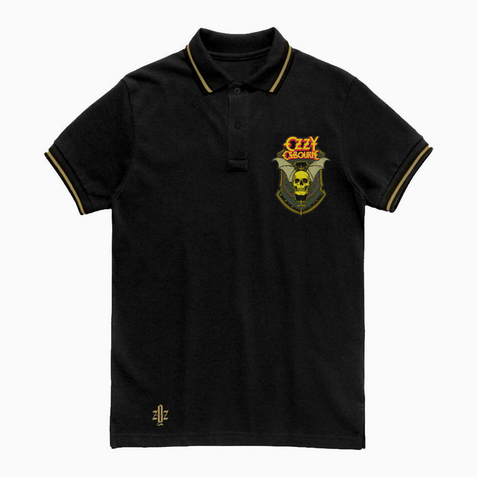 Official Ozzy Osbourne Merch Skull Shield Custom Polo Shirt Ozzy Osbourne Shirt Gifts For Dad