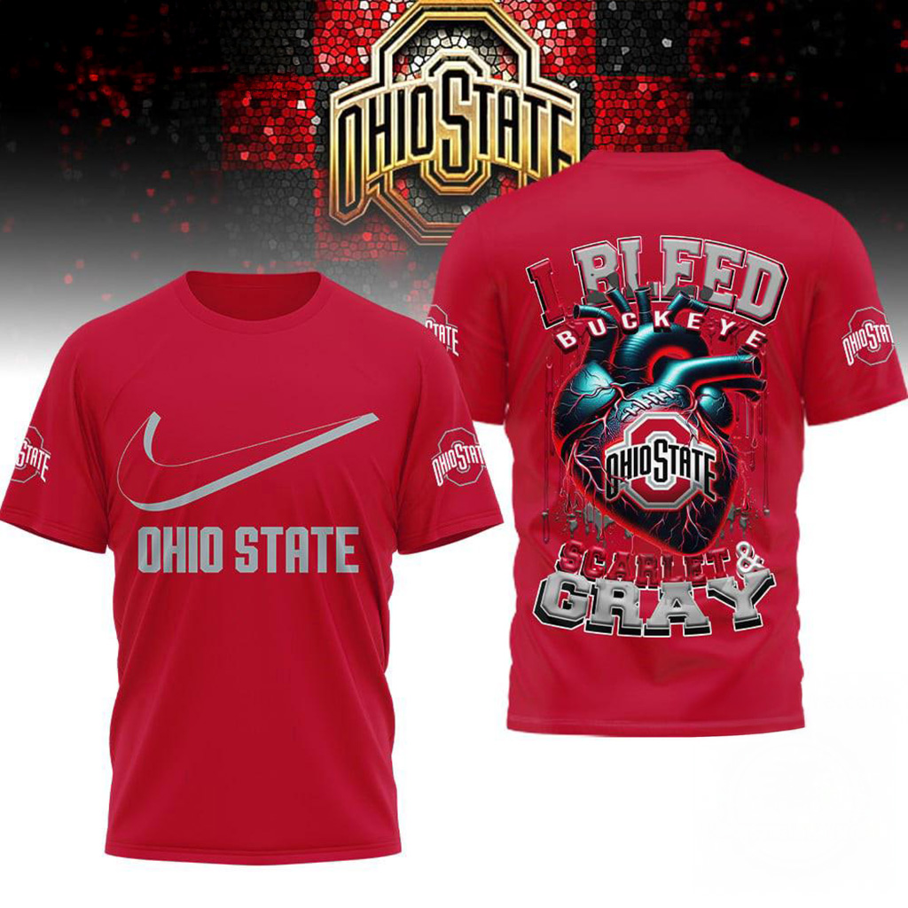 Ohio State Buckeyes 2025 NCAA I Bleed Shirt Buckeyes Merch Football Gifts For Men