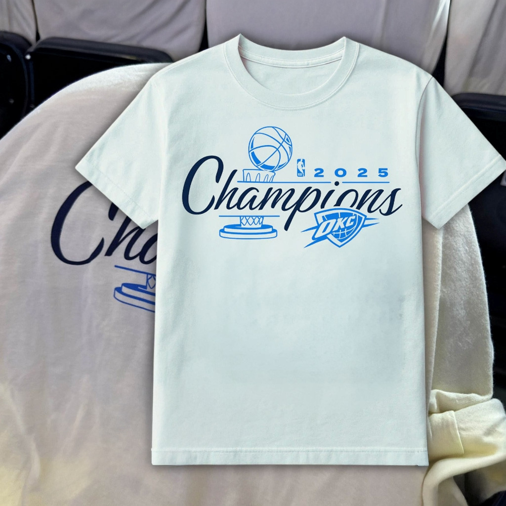 OKC Thunder 2025 Champions T-Shirt OKC Merch Presents For Basketball Fans