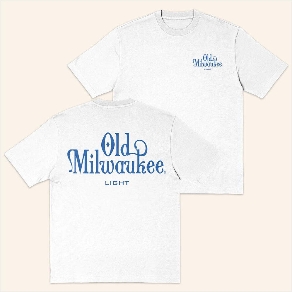 Old Milwaukee Light White T-Shirt Old Milwaukee Merch Friends Gifts Birthday Gift Ideas