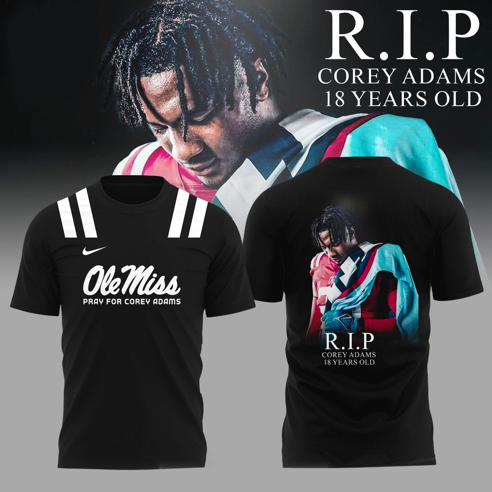 Ole Miss Rebels 2025 Pray For Corey Adams T-Shirt Fan Merch Gifts For Dad