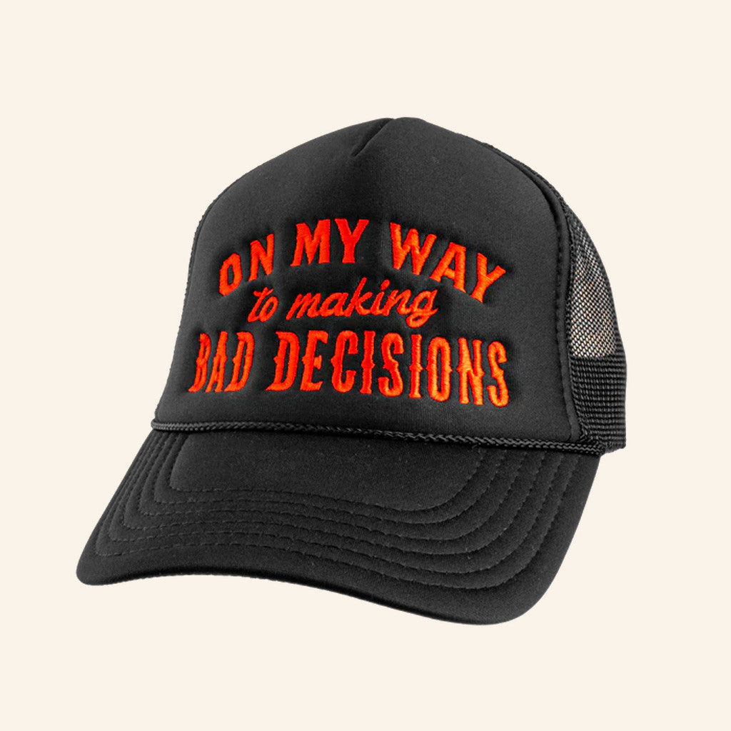 Ole Smoky Merch Bad Decisions Foam Trucker Hat Embroidered Gifts For Brother