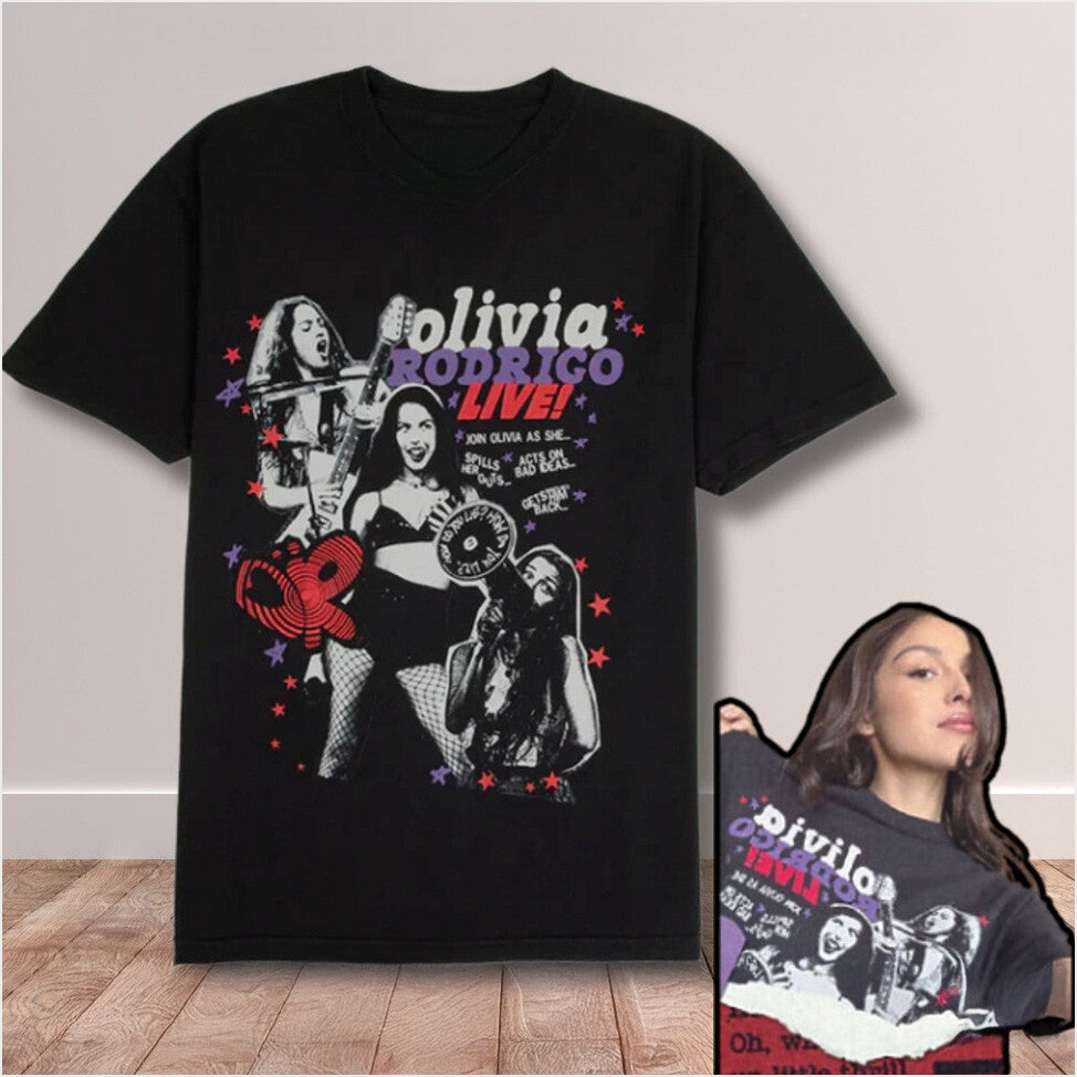 Olivia Rodrigo Live T-Shirt First Fathers Day Gift Ideas Birthday Gifts For Friends