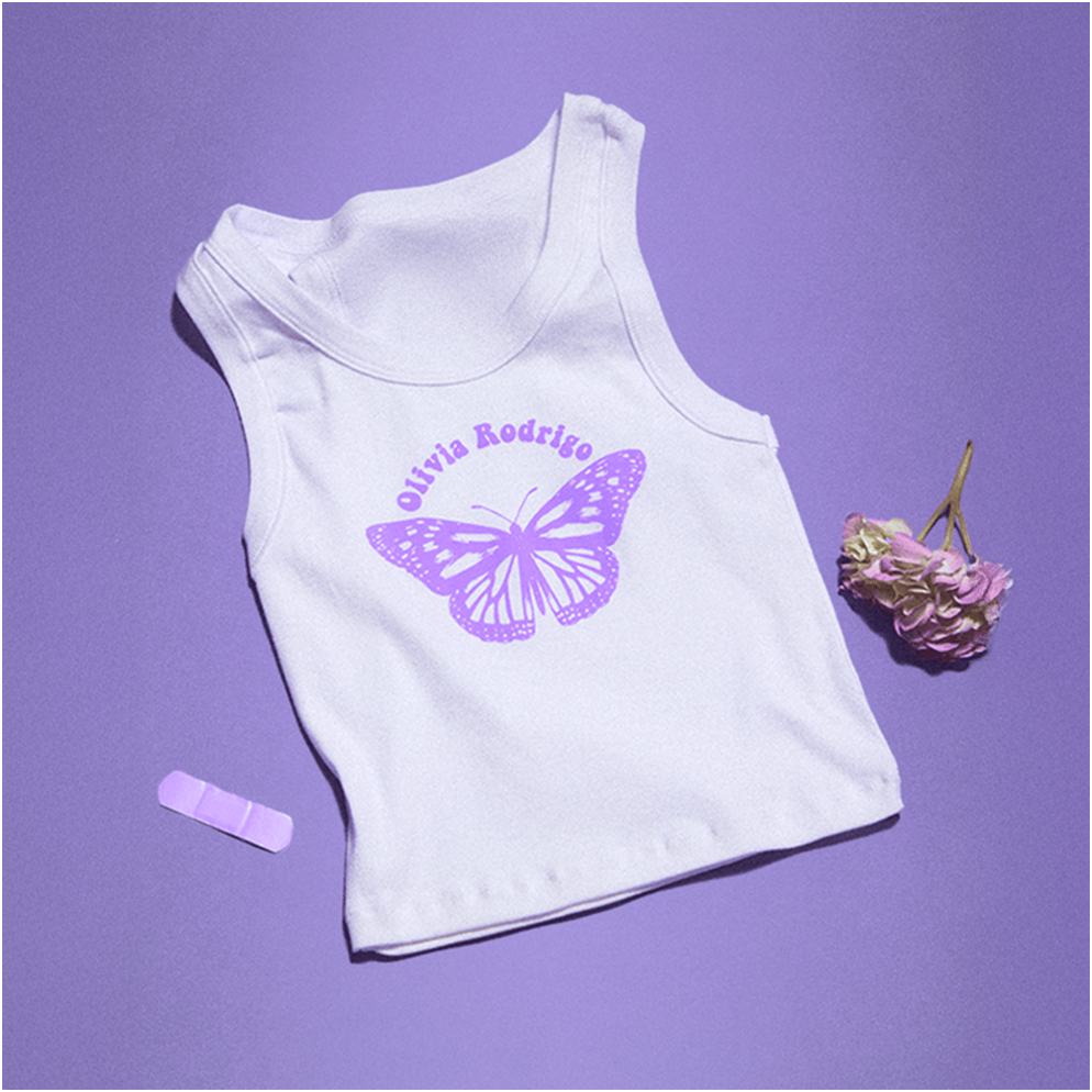 Olivia Rodrigo Merch GUTS Butterfly Tank Top For Women's Gifts For Music Fans Gifts For Besties