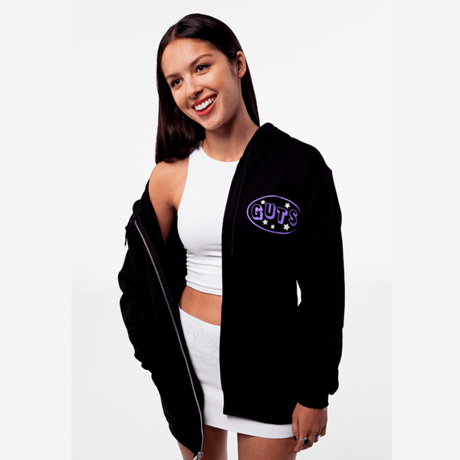 Olivia Rodrigo Merch GUTS Zip Hoodie Music Lovers Gifts For Girlfriend Gifts For Friends