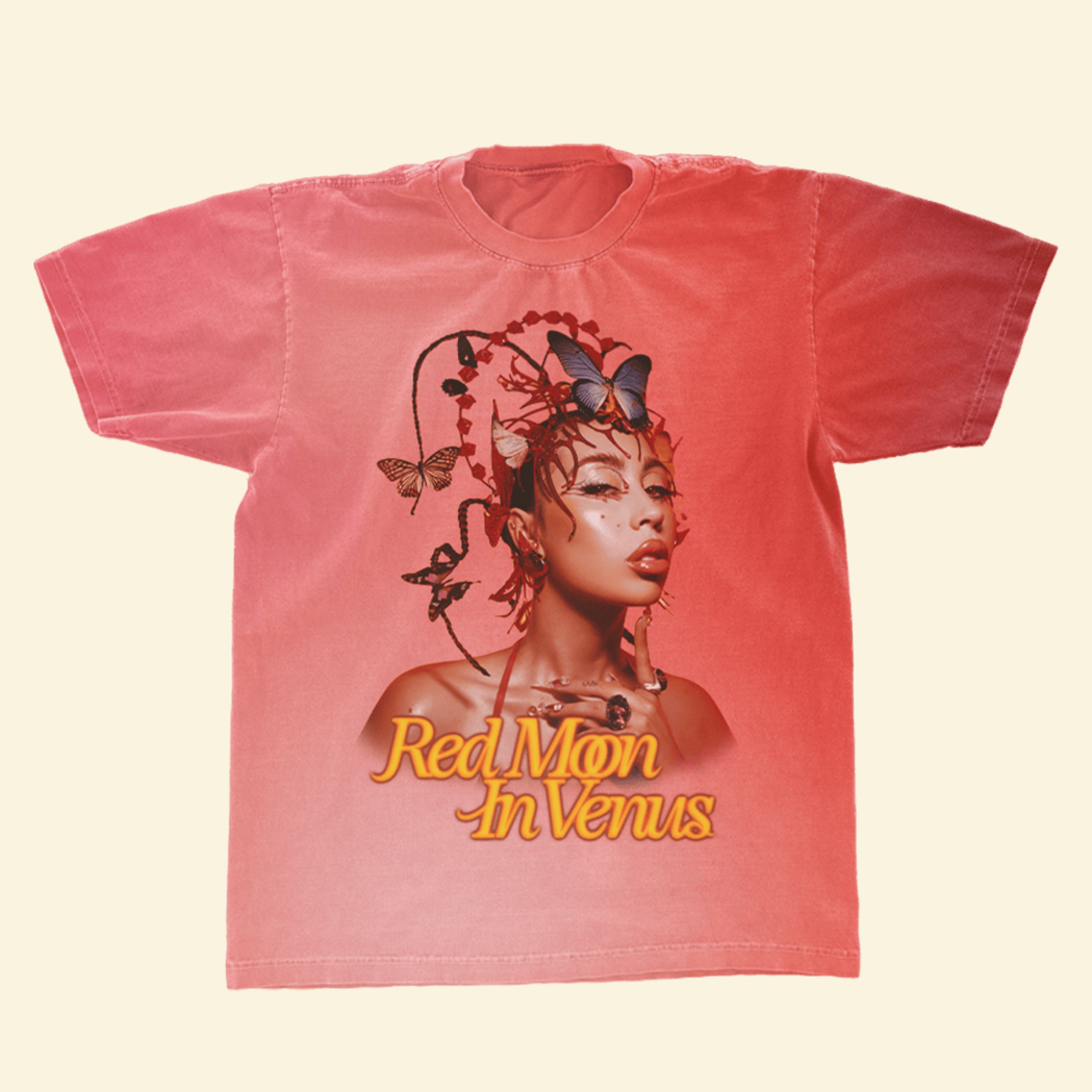 Ombre Red Moon in Venus Anniversary T-Shirt Kali Uchis Merch Top 10 Mother's Day Gifts For Dad