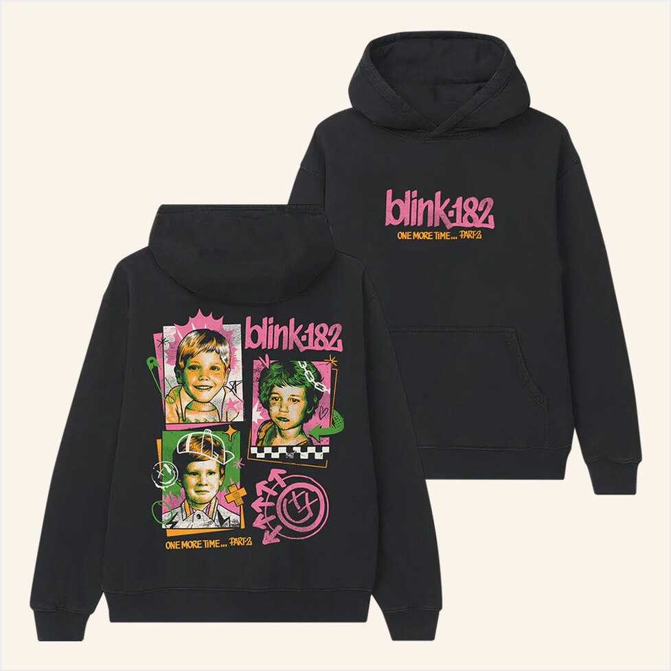 One More Time Part 2 Hoodie Blink 182 Merch Music Lover Birthday Gift Ideas Christmas Presents