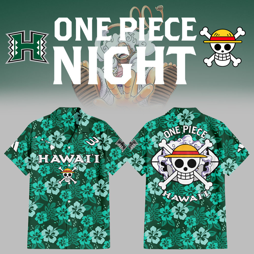 One Piece X Hawaii Athletics Football Hawaiian Shirt Gifts For Football Fan