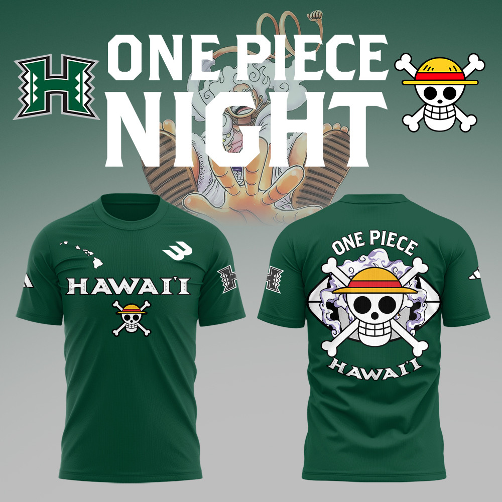 One Piece X Hawaii Athletics Football Shirt Best Gift For Football Lovers
