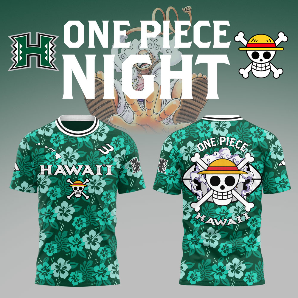 One Piece X Hawaii Athletics Football Shirt Gifts For Football Fan
