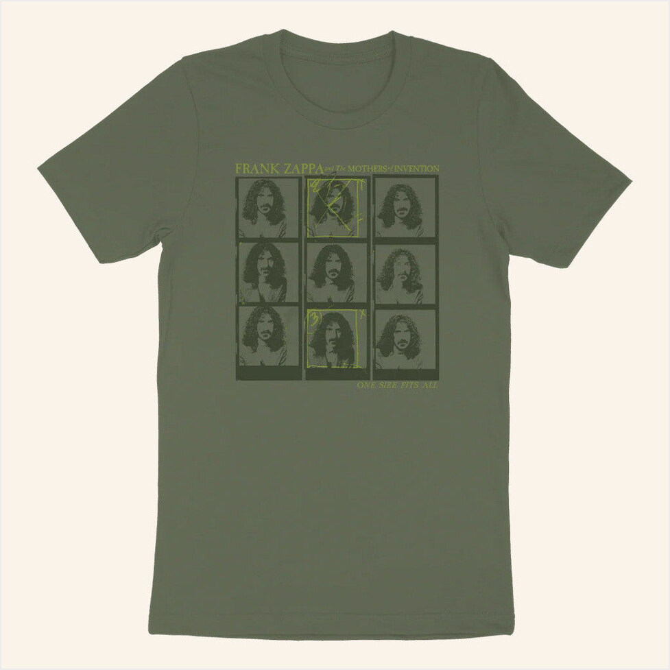 One Size Fits All Military Green T-Shirt Zappa Merch Birthday Gift Ideas Christmas Presents
