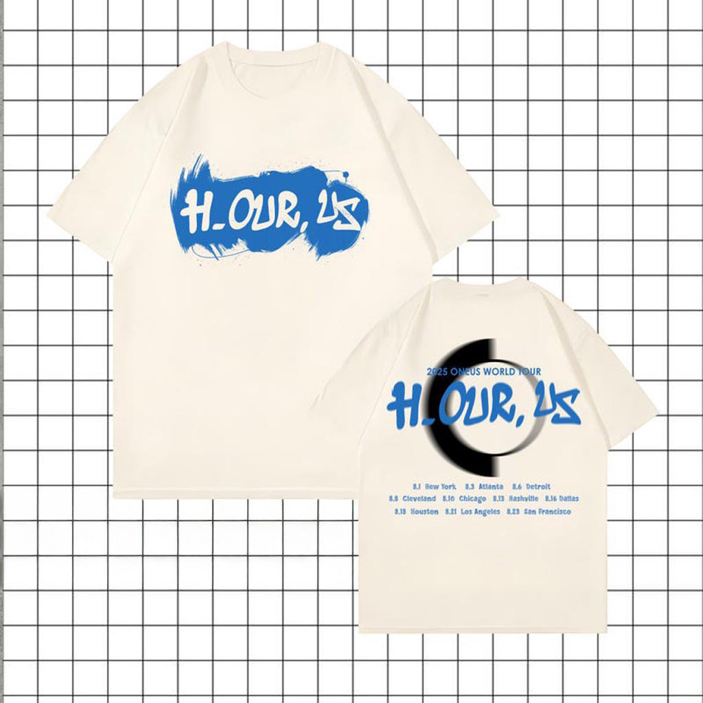 Oneus HOur Us World Tour Shirt 2025 Oneus World Tour Hour Shirt Oneus World Tour 2025 US Merch