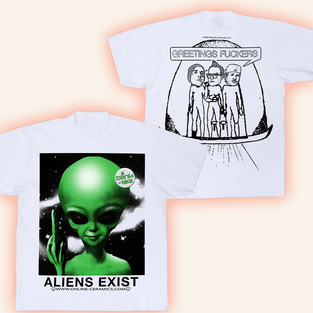 Online Ceramics Merch Blink 182 Aliens Exist Shirt Gifts For Alien Fans