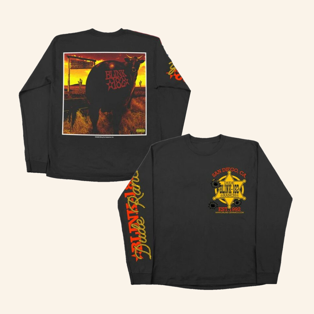 Online Ceramics Merch Blink 182 Dude Ranch Long Sleeve T-Shirt Good Gifts For Boyfriend