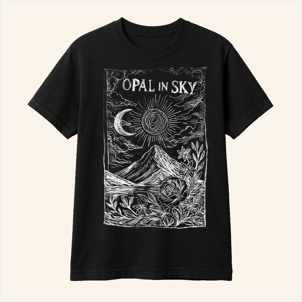 Opal In Sky Merch Opal In Sky Lost Moon By Alyvia Black T-Shirt Opalinsky Merch Him Gifts