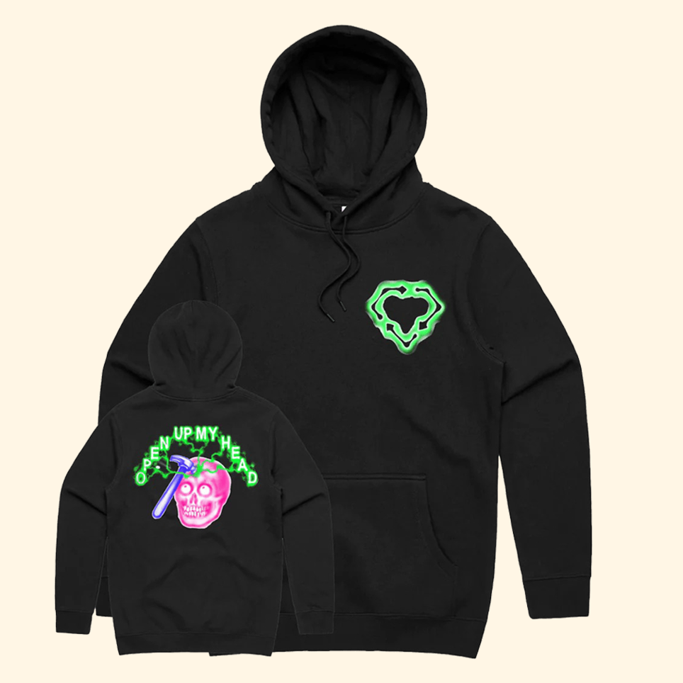 Open Up My Head Hoodie STYG Merch Useful Birthday Gifts For Dad Emotional Lyric Hoodie