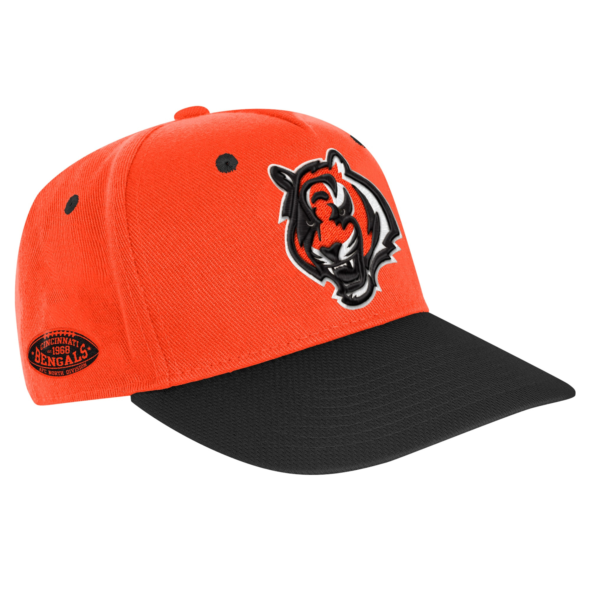 OrangeBlack Cincinnati Bengals ProSport Precurved Structured Adjustable Hat Embroidered