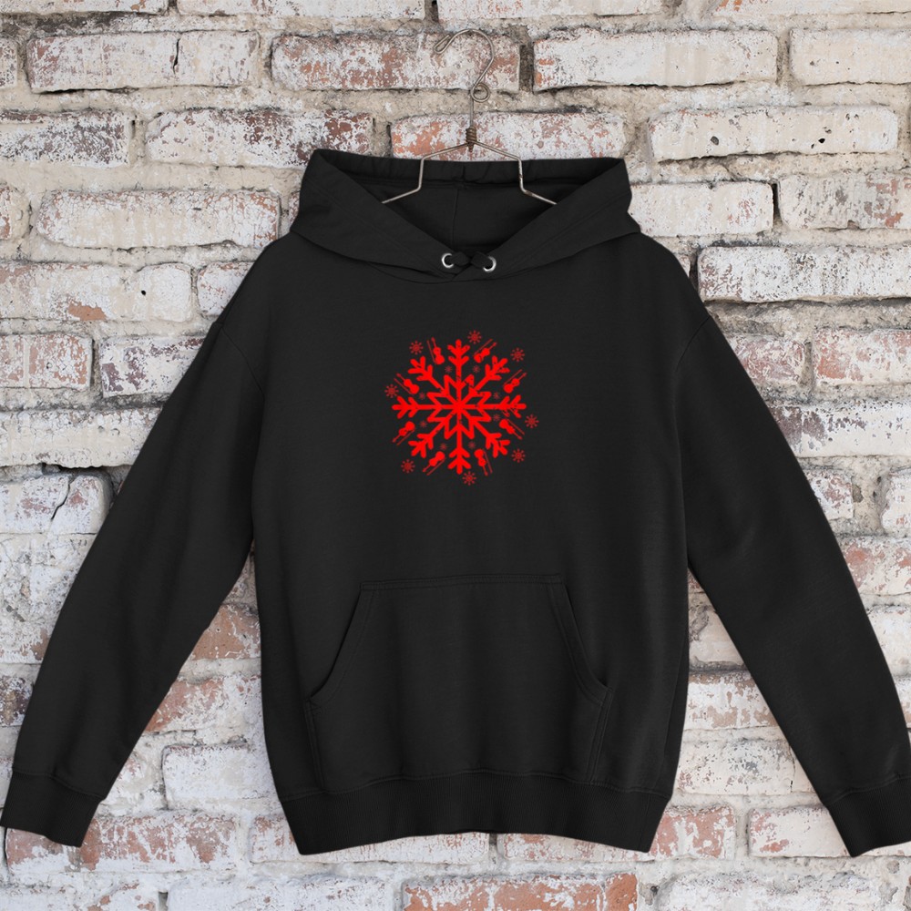 Orchestra Violin Player Snowflake Christmas Day Gift Violin Hoodie