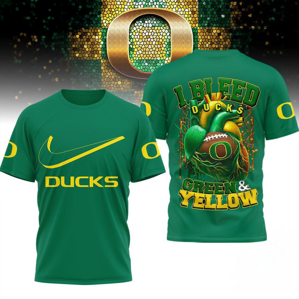 Oregon Ducks 2025 NCAA I Bleed Shirt Oregon Ducks Merch Best Gifts For Football Fans