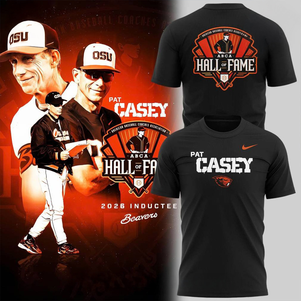 Oregon State Beavers New Coach Pat Casey ABCA Hall Of Fame T-Shirt Oregon State Beavers Merch