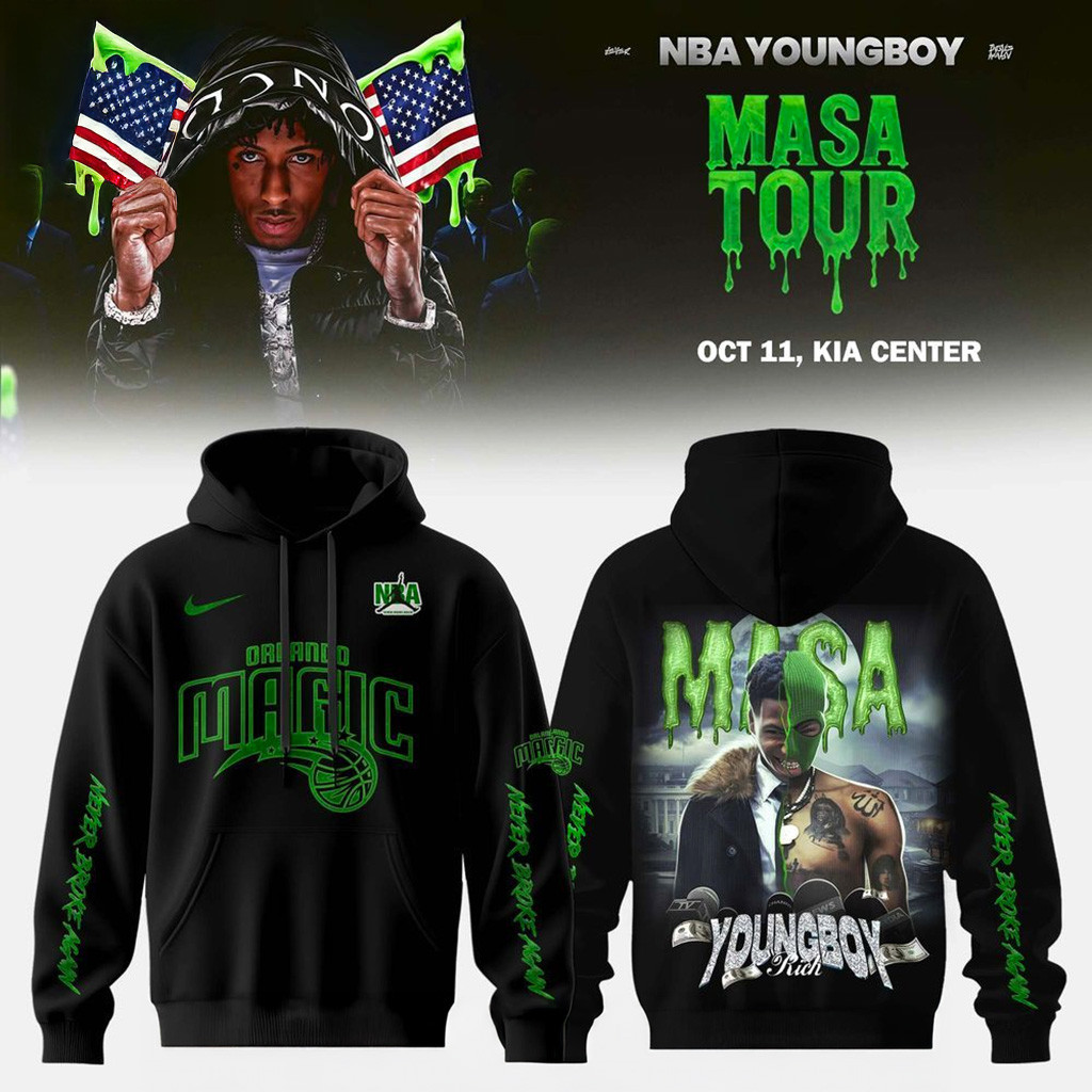 Orlando Magic X Young Boy Masa Tour Merch Hoodie Fan Merch Gifts For Friends