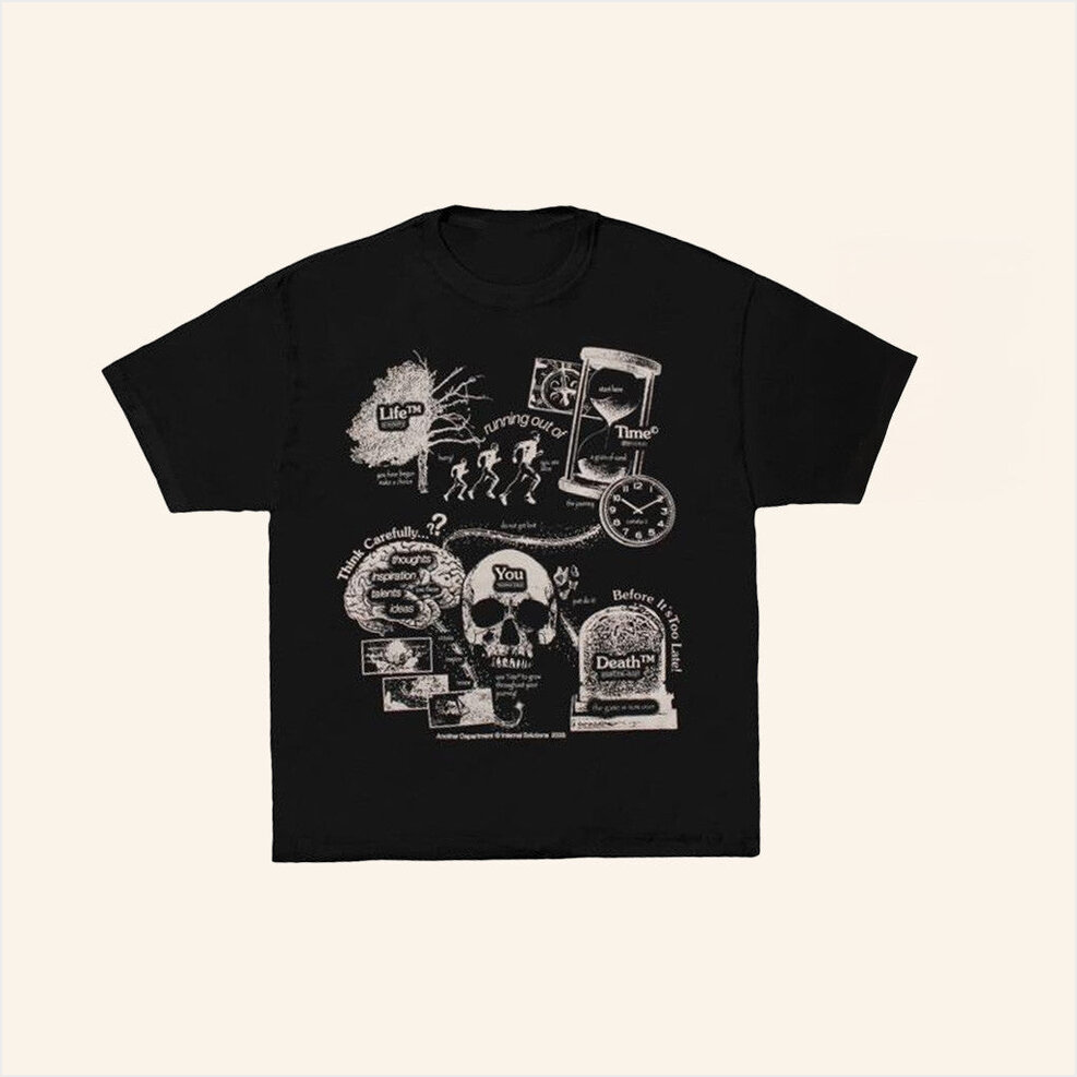 Out Of Time Black T-Shirt Another Department Merch Birthday Gifts For Dad BFF Gifts Ideas