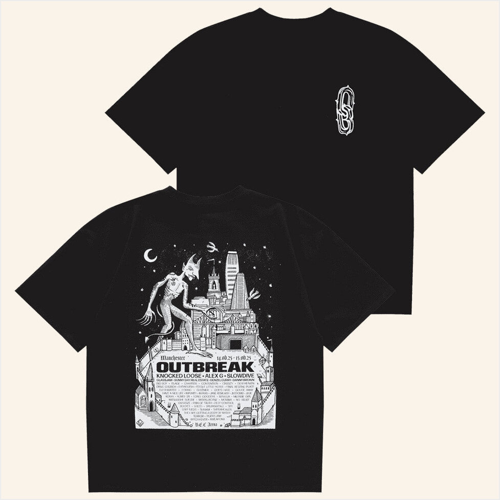 Outbreak 25 Manchester Black T-Shirt Outbreak Merch Birthday Gifts For Father Gifts For Friends