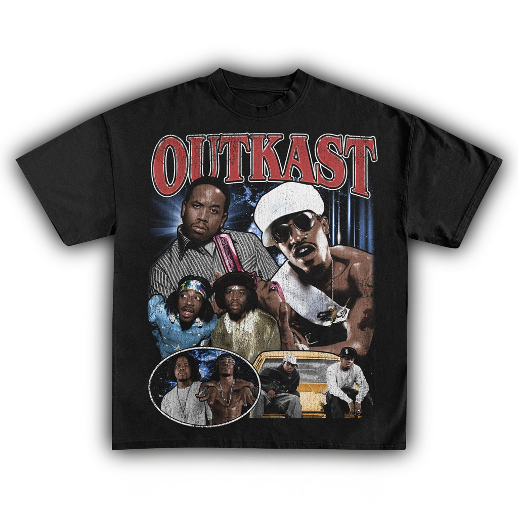 OutKast Vintage T-Shirt Black Fan Merch Christmas Gifts For Hip Hop Duo Fans