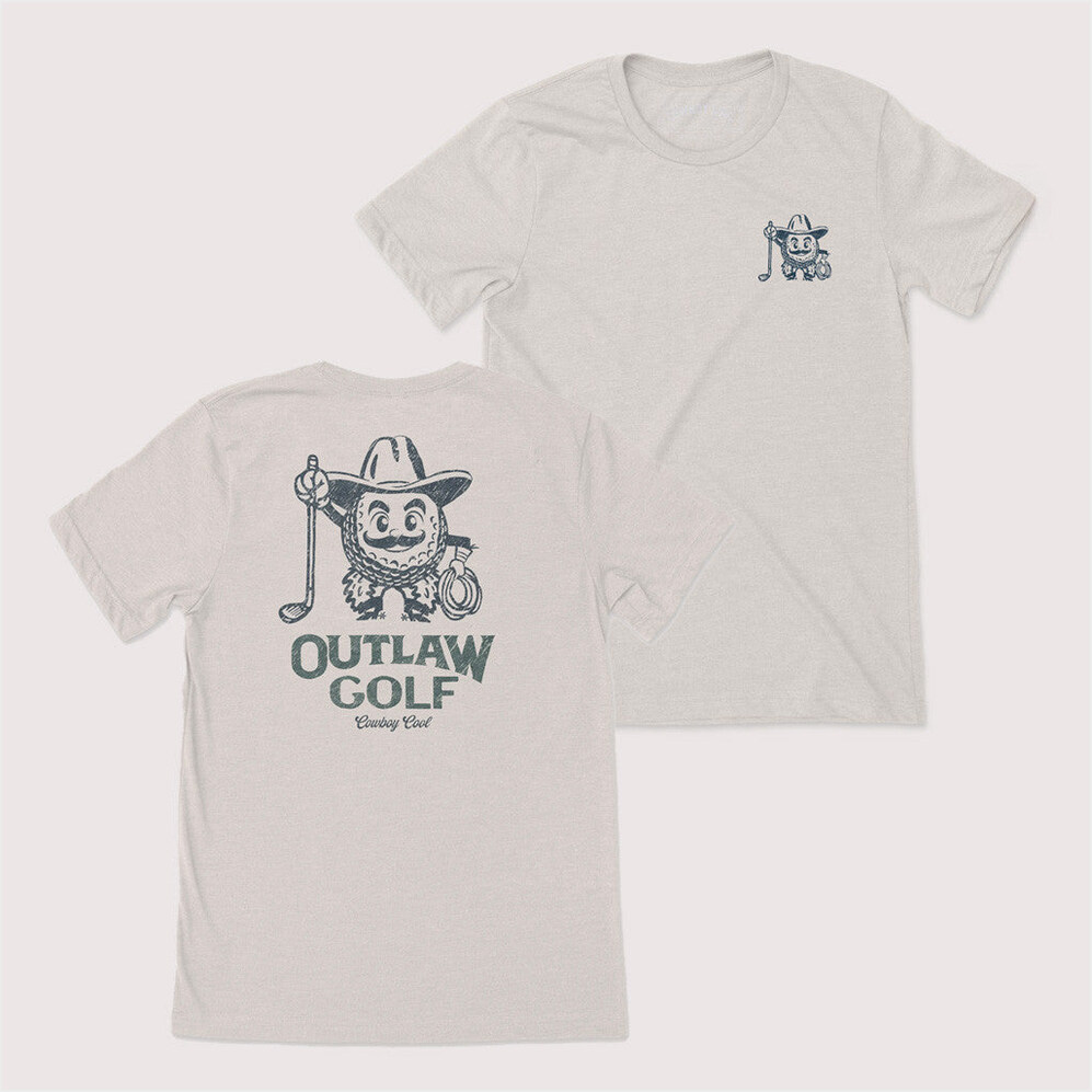 Outlaw Golf T-Shirt Cowboycool Merch Birthday Gifts For Dad Gifts For Friends