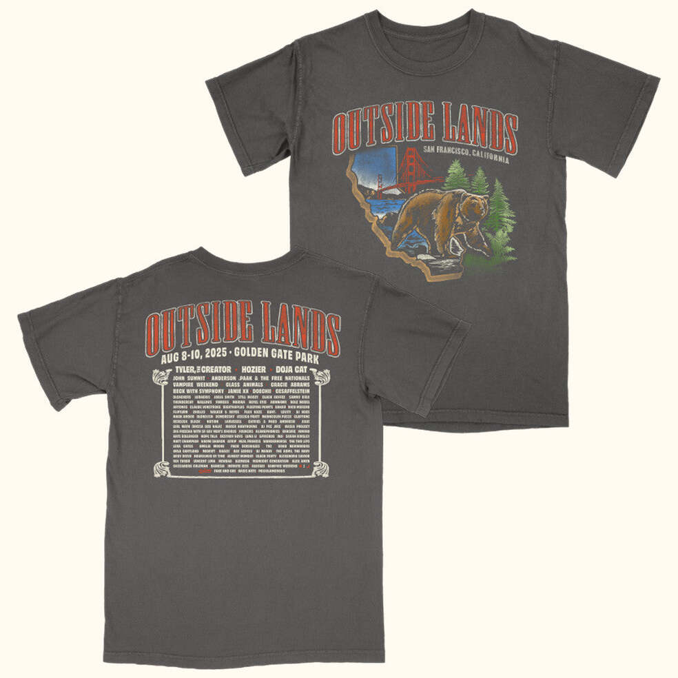 Outside Lands Festival Merch Bear Event T-Shirt Gifts For Him Birthday Gifts For Best Friend