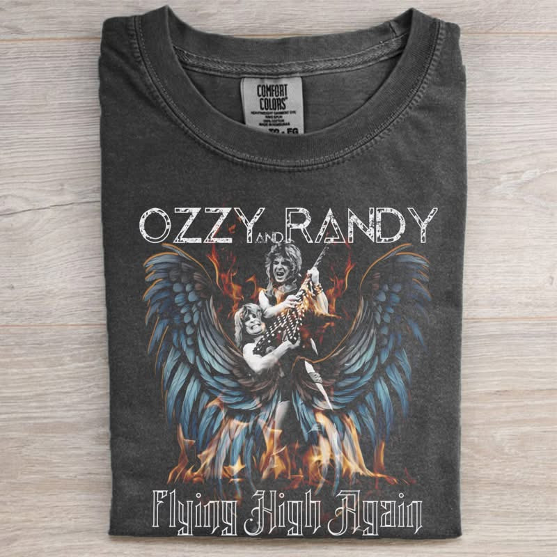 Ozzy And Randy Legends Never Die Rock Never Fades Shirt Fan Merch Gifts For Dad