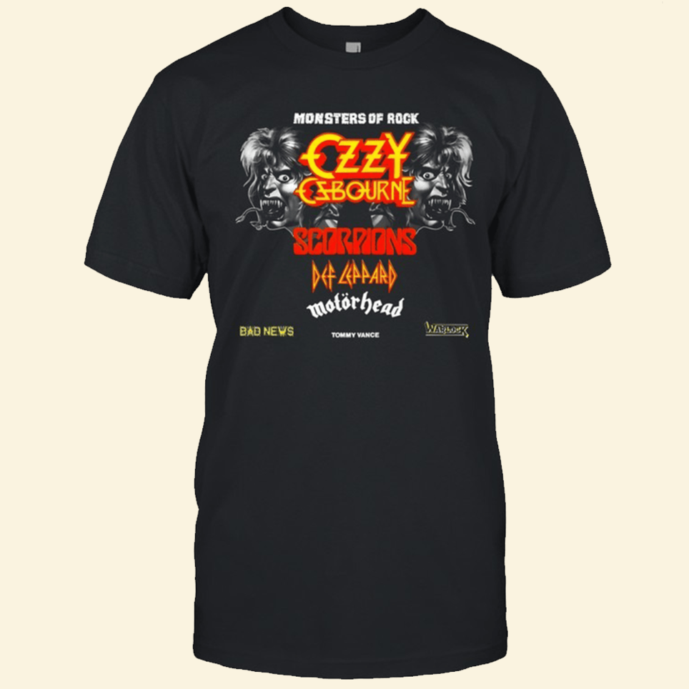 Ozzy Osbourne 1986 Monsters Of Rock BK T-Shirt Monsters Of Rock Merch Cool Gifts For Dad