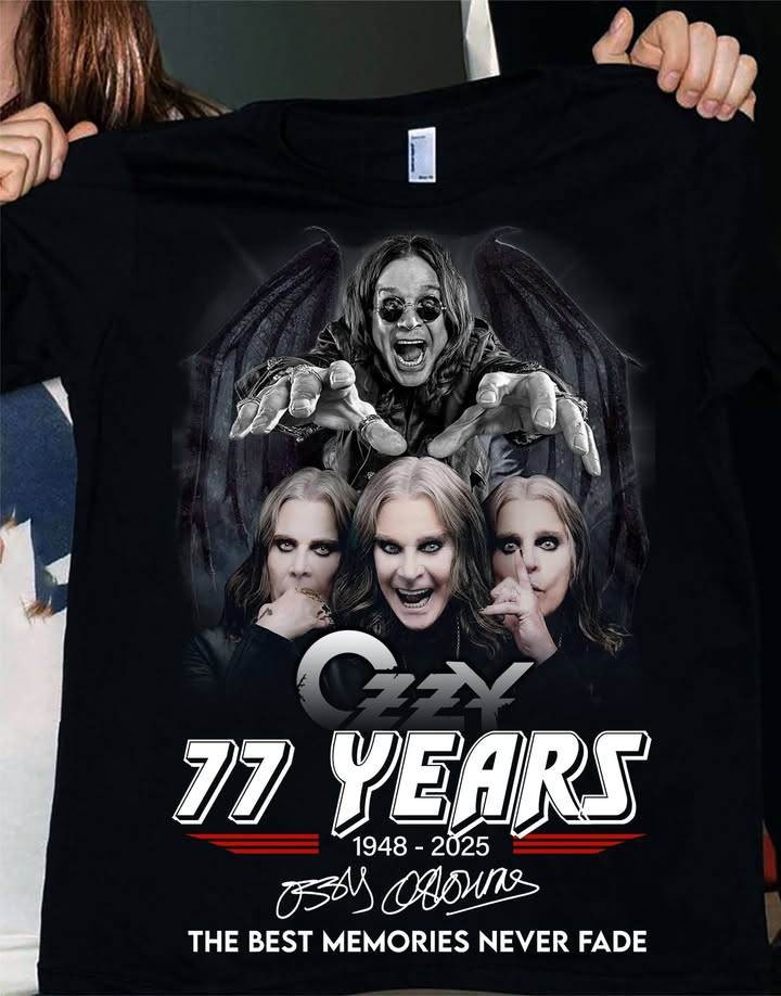 Ozzy Osbourne 77 Years The Best Memories Never Fade T-Shirt RIP Ozzy Osbourne Shirt Fans Gifts