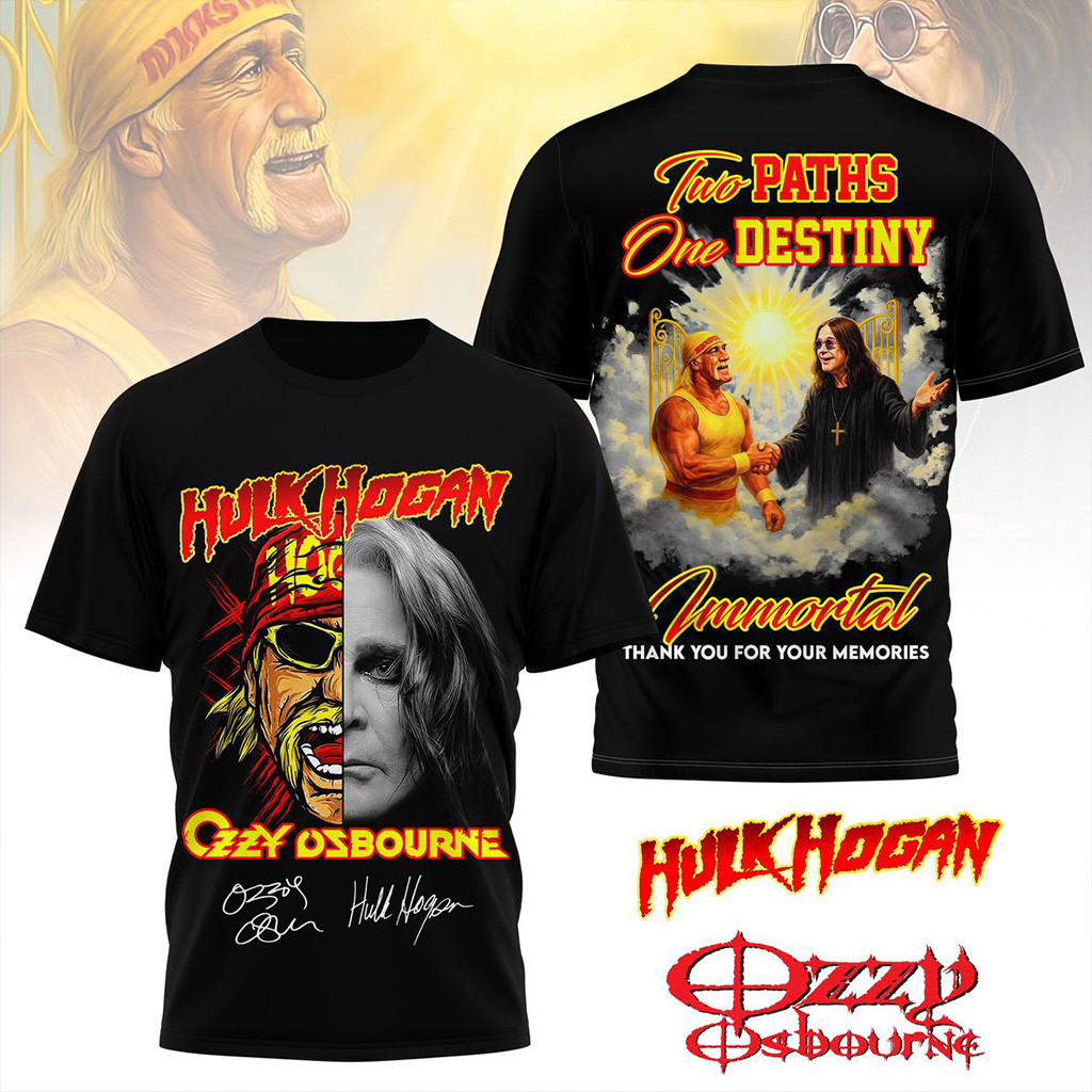 Ozzy Osbourne Hulk Hogan To Paths One Destiny Shirt RIP Fan Merch Gifts For Dad