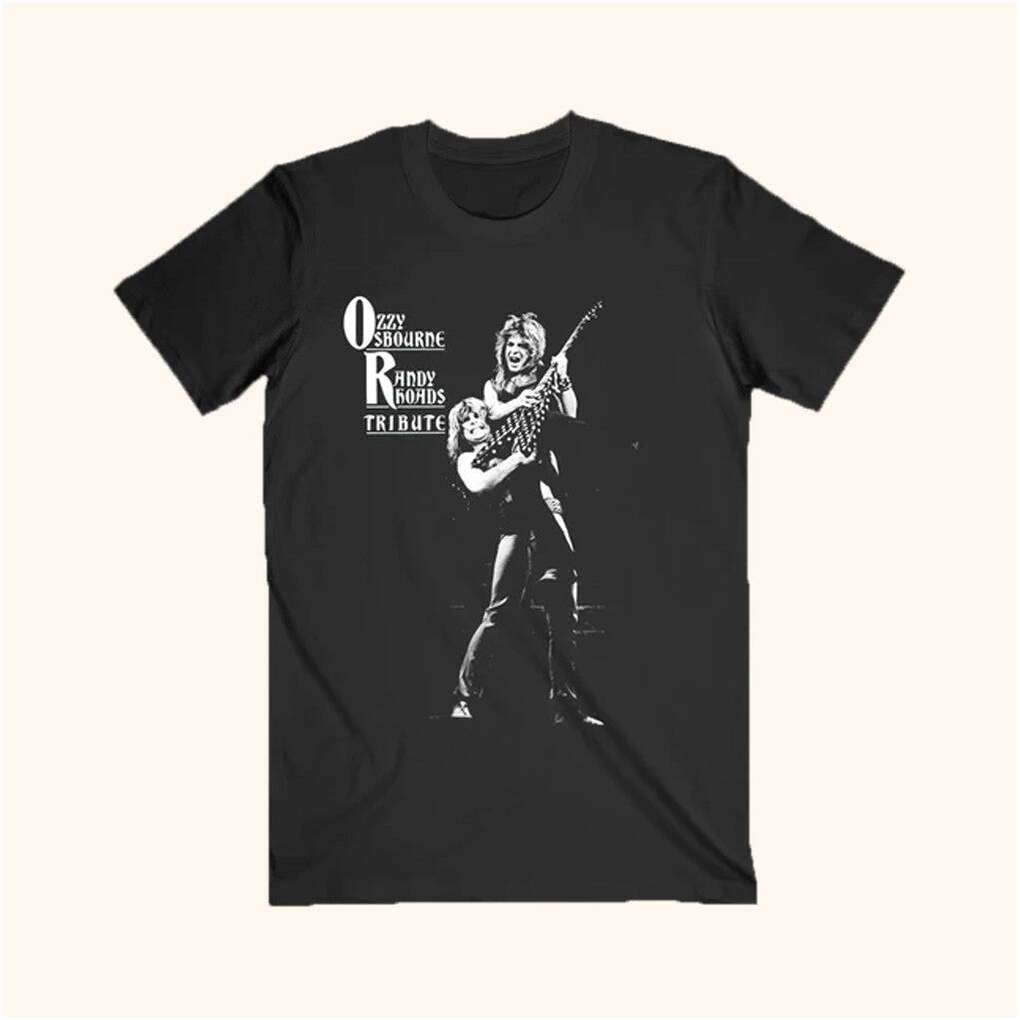 Ozzy Osbourne Official Merch Randy Rhoads Tribute T-Shirt Fan Merch Gifts For Him Gifts For BFF