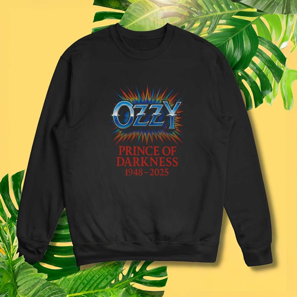 Ozzy Osbourne Prince Of Darkness Rock And Roll Sweatshirt RIP Ozzy Merch Gifts For Fans