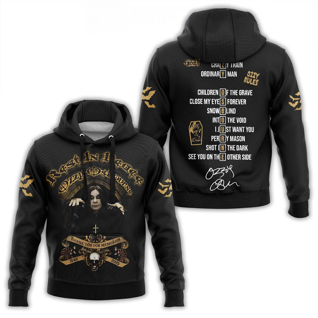 Ozzy Osbourne RIP 2025 Hoodie Thank You For The Memorial Hoodie Gifts For Fans