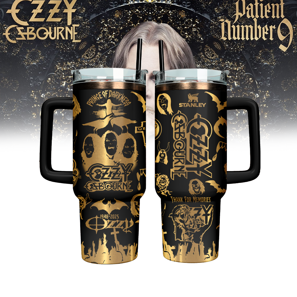 Ozzy Osbourne Stanley Quencher Stainless Steel Tumbler Gift For Concert Lover